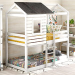 House Bunk Beds Twin Over Full Bunk Bed for Kids Toddlers Boys Girls