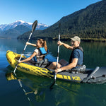 Inflatable Kayak 2 Person Blow Up Canoe with Oars and Hand Pump