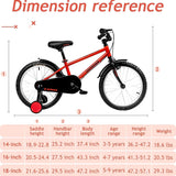 Kids Bike 14/16/18/20 Inch Toddler Bicycles With Training Wheels And Dual Handbrakes