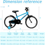 Kids Bike 14/16/18/20 Inch Toddler Bicycles With Training Wheels And Dual Handbrakes