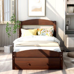 Twin Bed for Kids Upgrade Pine Wood Kids Bed Frame with Storage Drawer