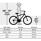 18 Speed Mountain Bike - Bicycle For Men And Women ages 11 to Adult