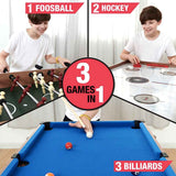Multi Game Table 3 In 1 Pool Table Slide Hockey And Foosball Combo