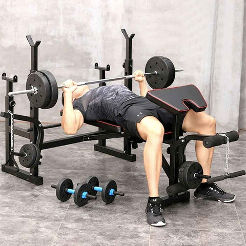 Olympic Weight Bench Press Set Home Gym