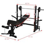 Olympic Weight Bench Press Set Home Gym Machine 1100 Lbs Workout