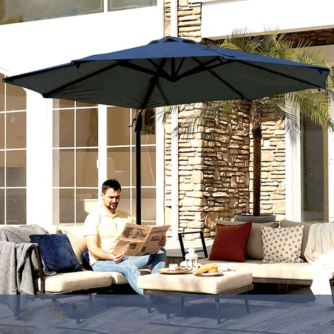 Large Patio Umbrella 10Ft Outdoor Cantilever Pool Deck Garden Umbrella – Warehouses Choice Large Patio Umbrella 10Ft Outdoor Cantilever Pool Deck Garden Umbrella – Warehouses Choice
