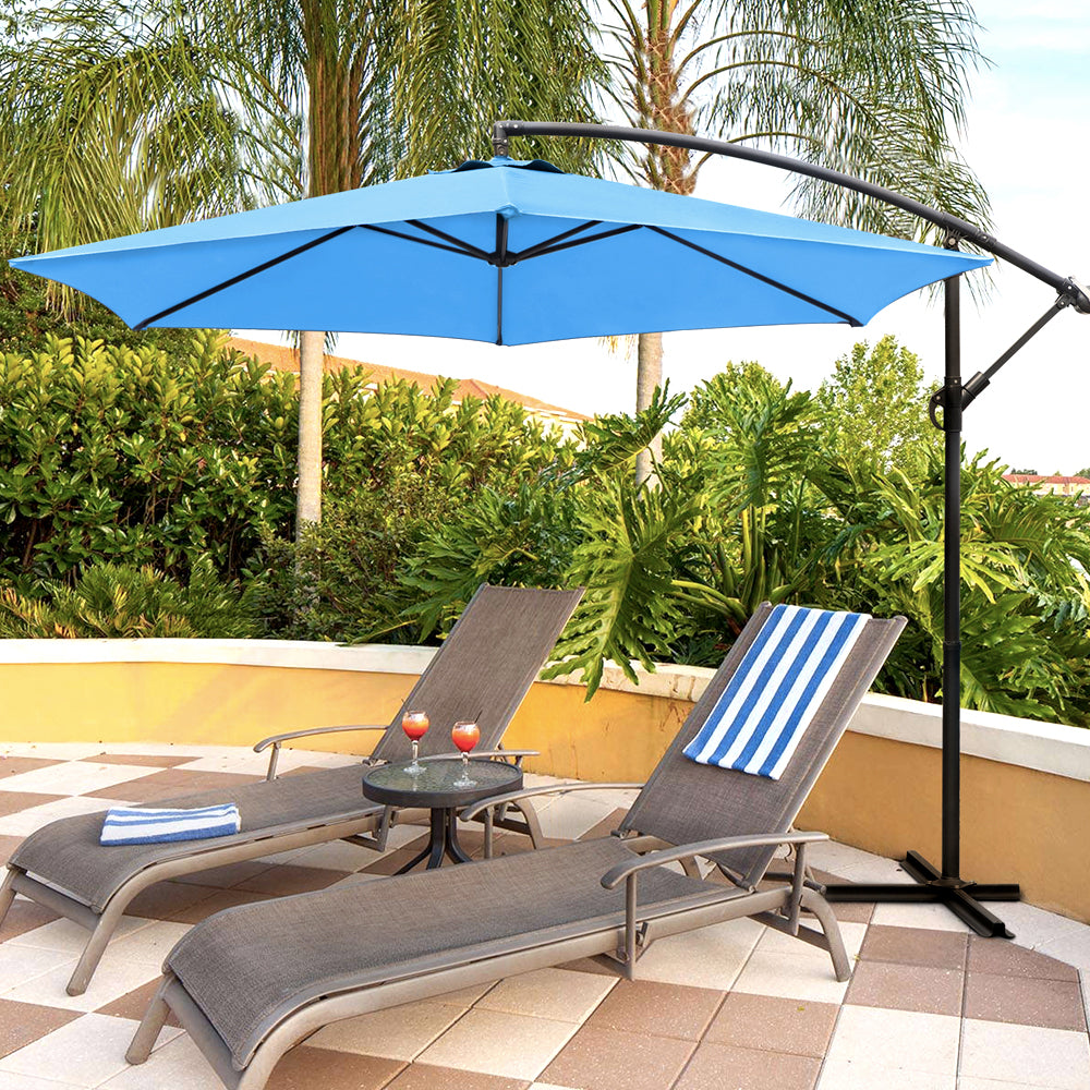 Large Patio Umbrella 10Ft Outdoor Cantilever Pool Deck Garden Umbrella – Warehouses Choice