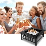 3 in 1 Wood Burning Fire Pit For Outdoor Patio Backyard Deck Garden