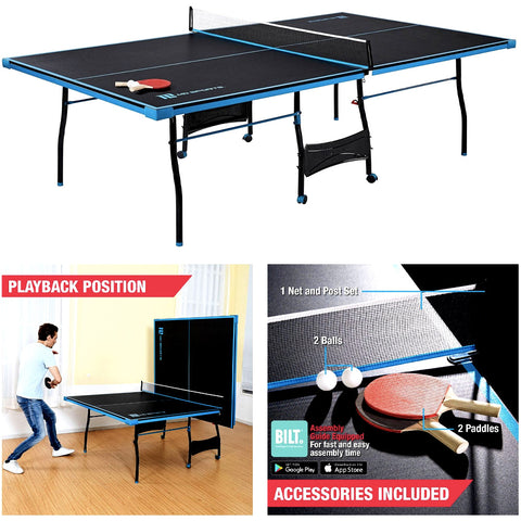MD Sports Official Size 15 mm 4 Piece Indoor Table Tennis, Accessories  Included 