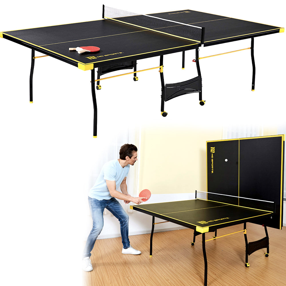 Ping Pong Fury Table Foldable Regulation Size Tennis Table with Paddle Set  
