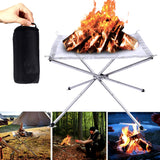 Large Portable Fire Pit for Camping Garden Outdoor
