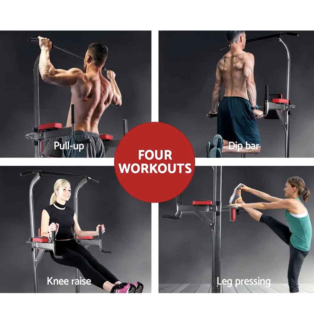 Power Rack Multi-Functional Power Tower with 4 Workout Stations ...