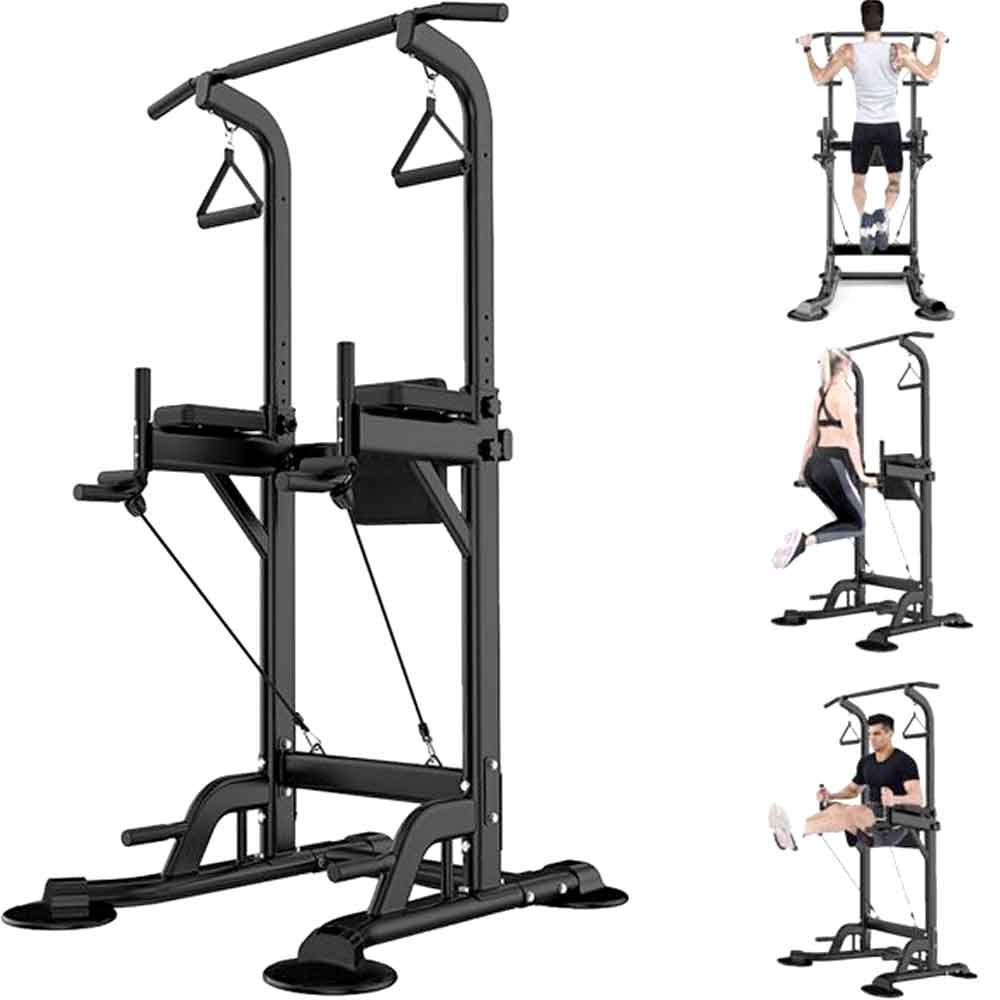 Power Rack Multi-Functional Power Tower with 4 Workout Stations ...