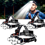 Rechargeable Headlamp 8 Led with 2 Rechargeable Battery Outdoor Head Lamps