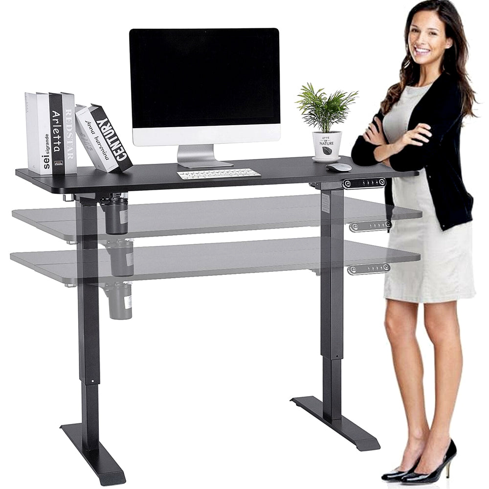 Modern White Desk - Small Wooden Computer Desk with 3 Storage Drawers –  WarehousesChoice