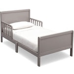 Toddler Bed - Kids Wood Bed with Attached Guardrails For Boys Girls