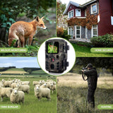 24MP Hunting Trail Game Camera WiFi Bluetooth App Night Vision Video