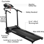 Foldable Incline Smart Treadmill For Home Indoor Fitness Cardio