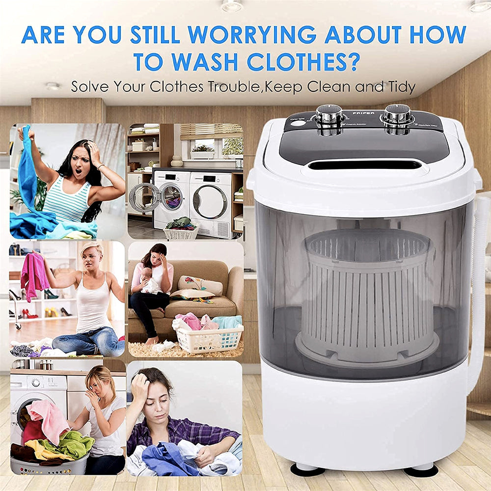 2-3kg Mini Portable Small Washing Machine with Spin Dryer Basket